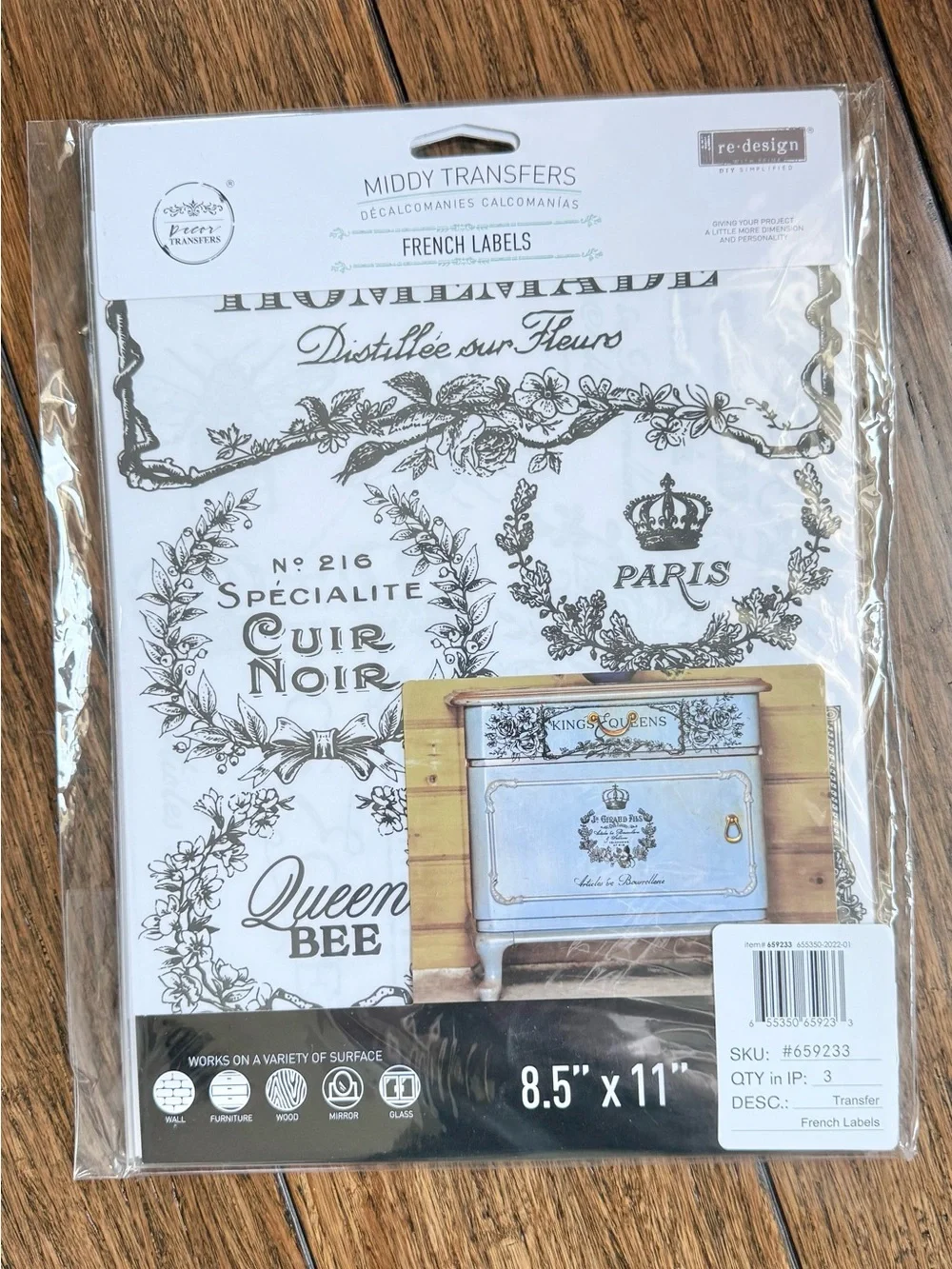 Middy Transfers Vintage Labels I - Blue